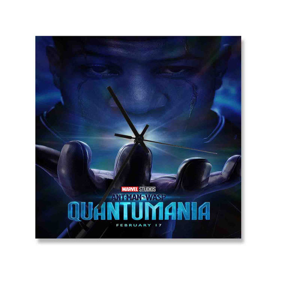 Ant Man and the Wasp Quantumania Square Silent Scaleless Wooden Wall Clock Black Pointers