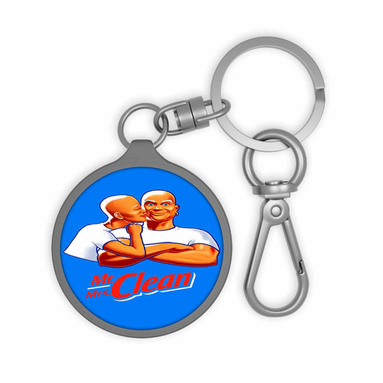 Mr and Mrs Clean Keyring Tag Acrylic Keychain TPU Cover