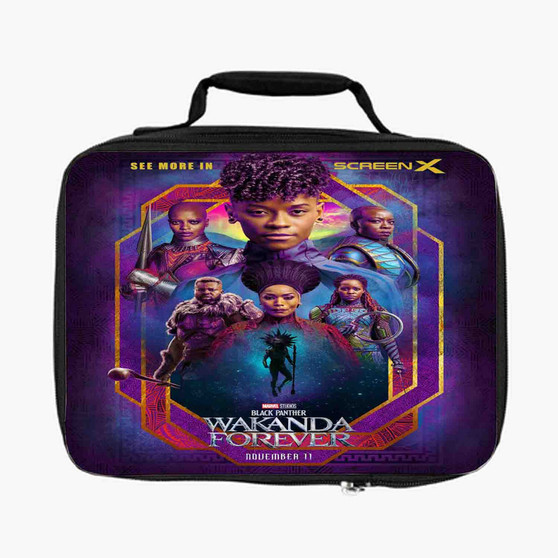 Black Panther Wakanda Forever Lunch Bag With Fully Lined and Insulated