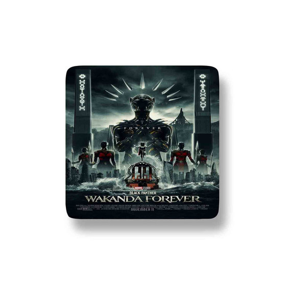 Black Panther Wakanda Forever 2 Movie Porcelain Refrigerator Magnet Square