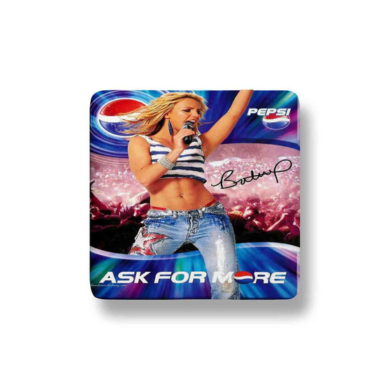 Britney Spears Pepsi Concert Porcelain Refrigerator Magnet Square