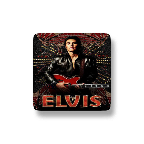 Elvis Poster Porcelain Refrigerator Magnet Square