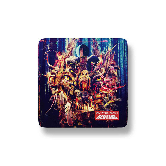 Red Fang Porcelain Refrigerator Magnet Square