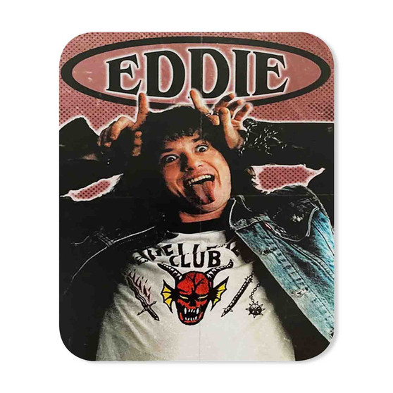 Eddie Munson Rectangle Gaming Mouse Pad Rubber Backing