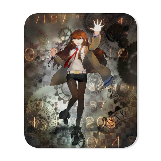 Steins Gate Rectangle Gaming Mouse Pad Rubber Backing