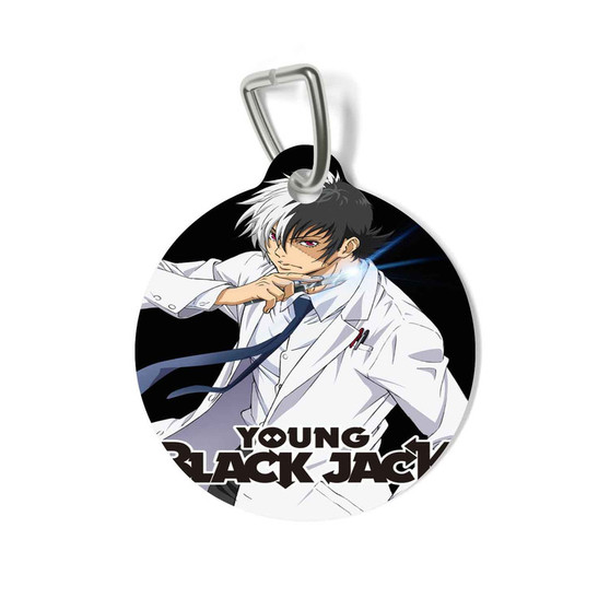 Young Black Jack Round Pet Tag Coated Solid Metal for Cat Kitten Dog