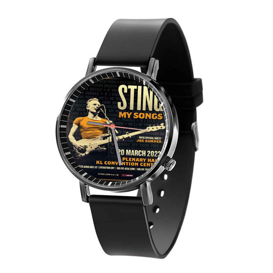 Sting 2023 Tour Black Quartz Watch With Gift Box