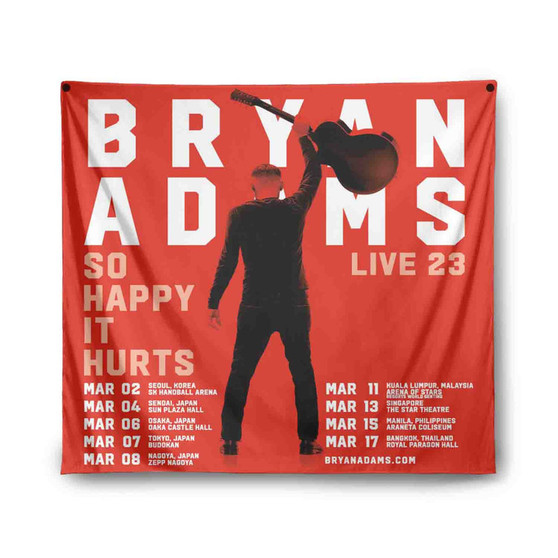 Bryan Adams So Happy It Hurts 2023 Tour Indoor Wall Polyester Tapestries Home Decor