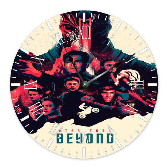 Star Trek Beyond Movies Round Non-ticking Wooden Black Pointers Wall Clock