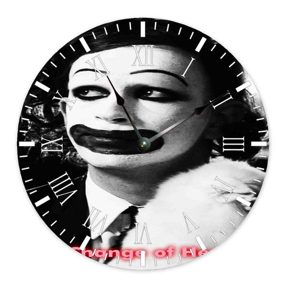 The 1975 A Change of Heart Round Non-ticking Wooden Black Pointers Wall Clock