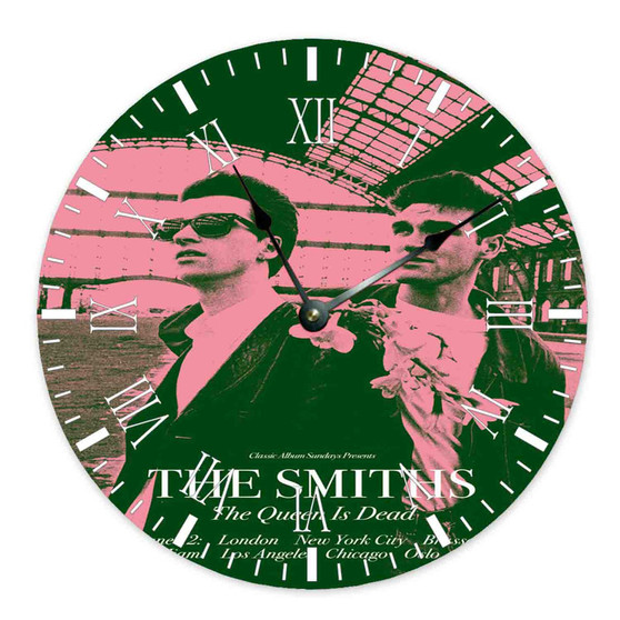 The Smiths 3 Round Non-ticking Wooden Black Pointers Wall Clock