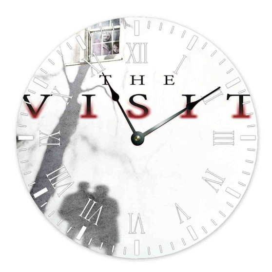 The Visit Movie 4 Round Non-ticking Wooden Black Pointers Wall Clock