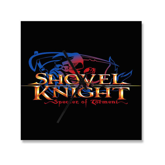 Shovel Knight Specter of Torment Square Silent Scaleless Wooden Wall Clock Black Pointers