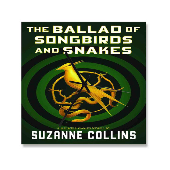 The Hunger Games The Ballad of Songbirds and Snakes Movie Square Silent Scaleless Wooden Wall Clock Black Pointers