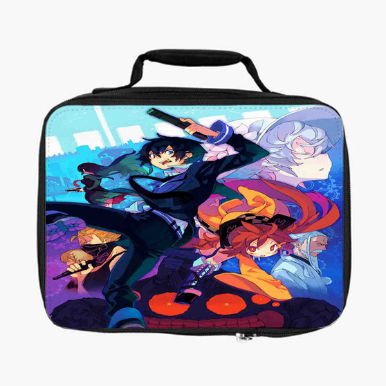 Black Bullet Characters Custom Lunch Bag With Fully Lined and Insulated