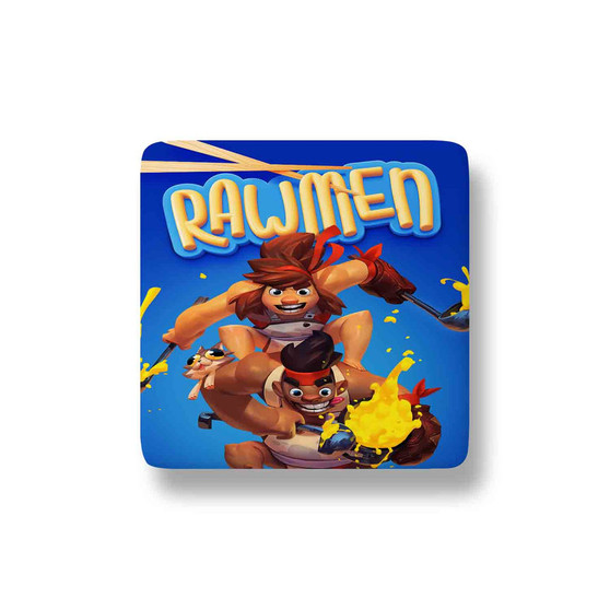 RAWMEN Food Fighter Arena Custom Porcelain Refrigerator Magnet Square