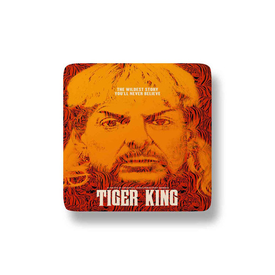 Tiger King Custom Porcelain Refrigerator Magnet Square