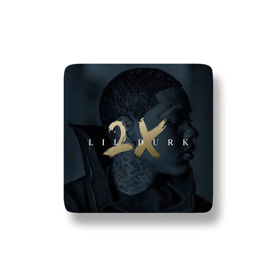 Lil Durk 2 X Custom Porcelain Refrigerator Magnet Square