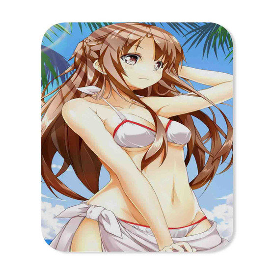 Asuna Sword Art Online Custom Gaming Mouse Pad Rectangle Rubber Backing