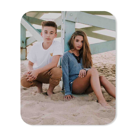 Johnny Orlando and Mackenzie Ziegler Custom Gaming Mouse Pad Rectangle Rubber Backing