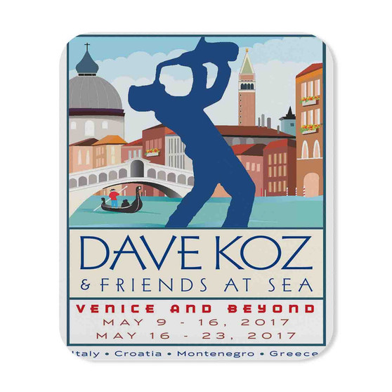 Dave Koz Tour Custom Gaming Mouse Pad Rectangle Rubber Backing