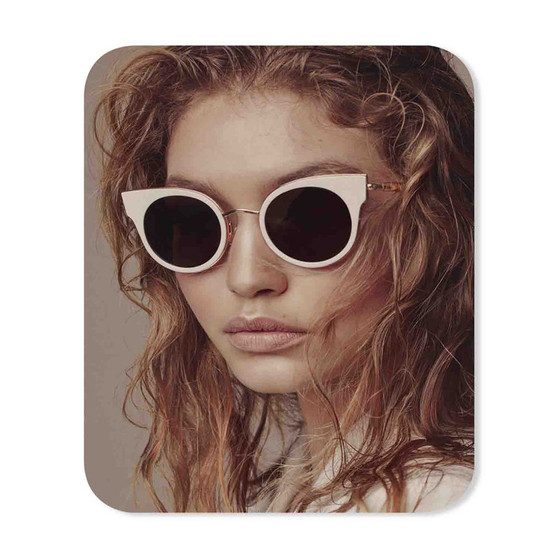 Gigi Hadid Beauty Custom Gaming Mouse Pad Rectangle Rubber Backing