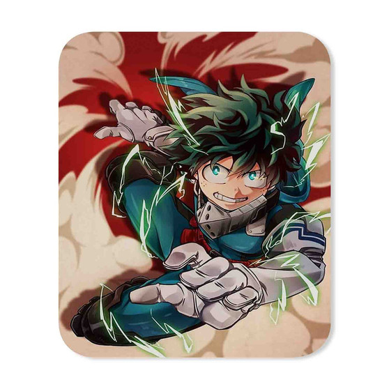 Izuku Midoriya My Hero Academia Custom Gaming Mouse Pad Rectangle Rubber Backing