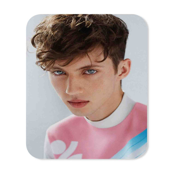 Troye Sivan Face Custom Gaming Mouse Pad Rectangle Rubber Backing