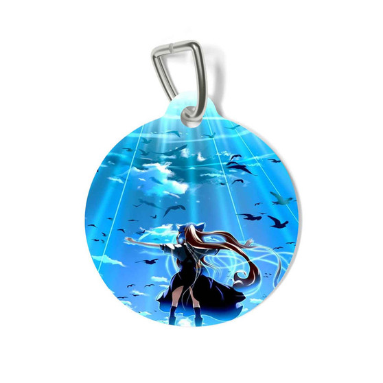 Air Anime Custom Pet Tag Round Coated Solid Metal for Cat Kitten Dog