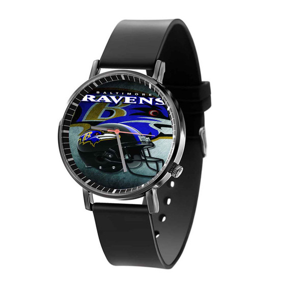 Baltimore Ravens NFL Custom Quartz Watch Black With Gift Box