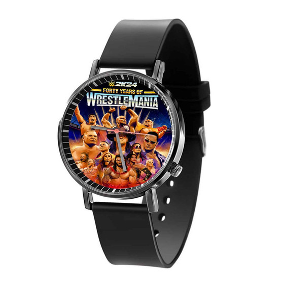 WWE 2k24 Wrestlemania Custom Quartz Watch Black With Gift Box