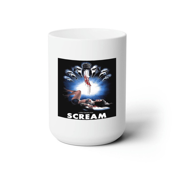 Scream Wes Cravens White Ceramic Mug 15oz With BPA Free