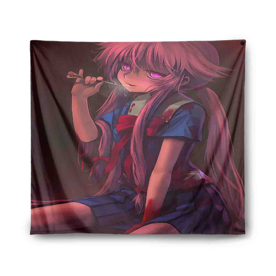 Yuno Future Diary Custom Tapestry Indoor Wall Polyester Home Decor