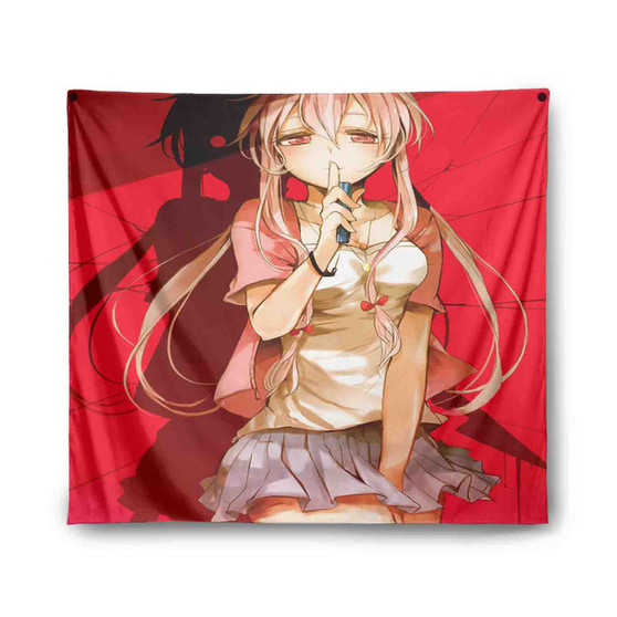 Yuno Gasai Future Diary Custom Tapestry Indoor Wall Polyester Home Decor