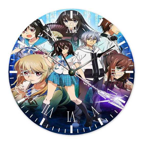 Strike the Blood Newest Custom Wall Clock Round Non-ticking Wooden Black Pointers