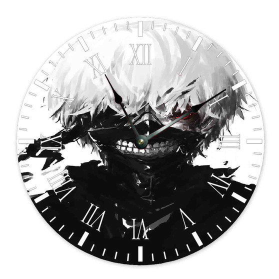 Tokyo Ghoul Greatest Custom Wall Clock Round Non-ticking Wooden Black Pointers