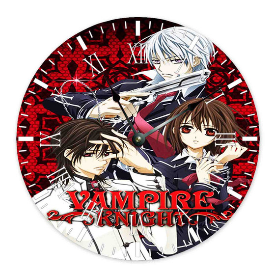 Vampire Knight Greatest Custom Wall Clock Round Non-ticking Wooden Black Pointers