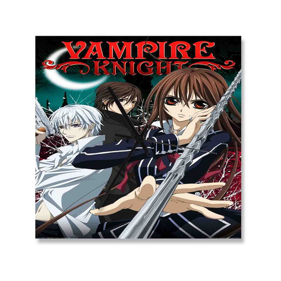 Vampire Knight Newest Custom Wall Clock Square Silent Scaleless Wooden Black Pointers