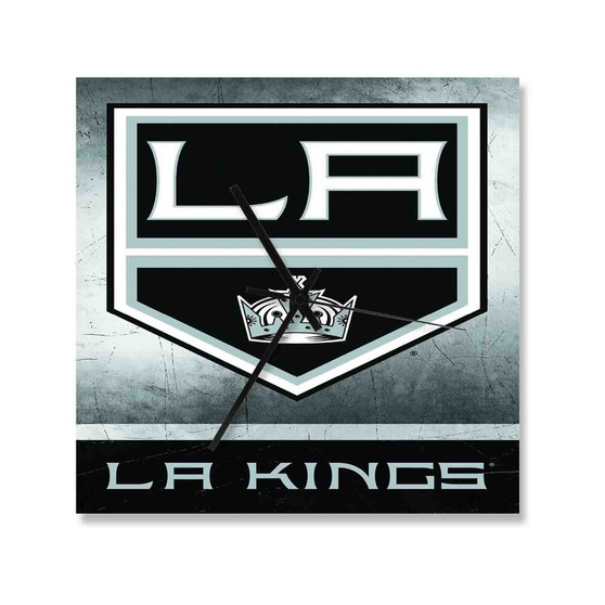 LA Kings NHL Custom Wall Clock Square Silent Scaleless Wooden Black Pointers