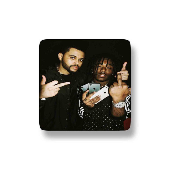The Weeknd and Lil Uzi Vert Custom Porcelain Refrigerator Magnet