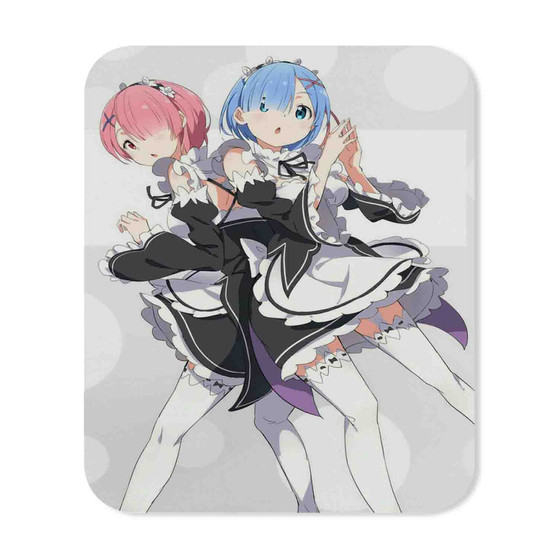 Re Zero Ram Rem Custom Gaming Mouse Pad Rubber Backing