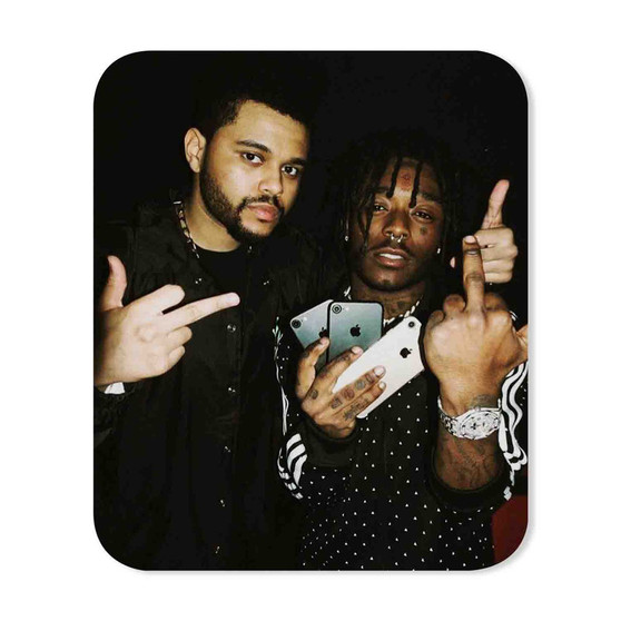 The Weeknd and Lil Uzi Vert Custom Gaming Mouse Pad Rubber Backing