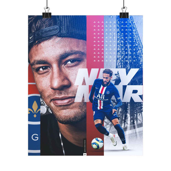 Neymar PSG Art Satin Silky Poster for Home Decor