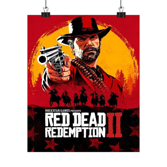 Red Dead Redemption 2 Game Art Satin Silky Poster for Home Decor
