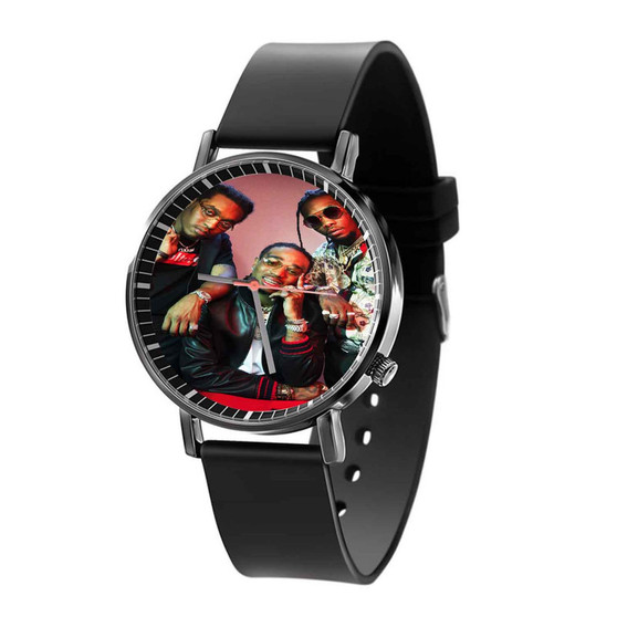 Migos Quality Custom Black Quartz Watch With Gift Box