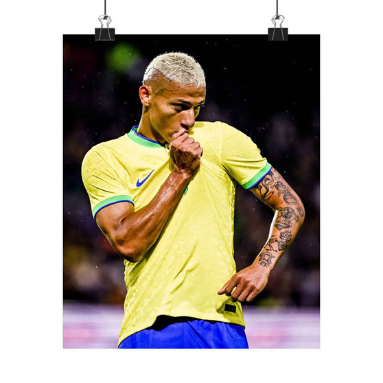 Richarlison Brazil World Cup 2022 Art Satin Silky Poster for Home Decor