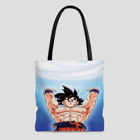 Goku Spirit Bomb Dragon Ball Best Custom Tote Bag AOP With Cotton Handle