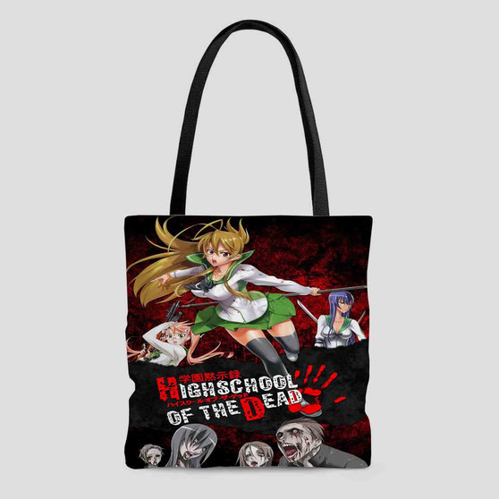 Highschool of the Dead Custom Tote Bag AOP With Cotton Handle