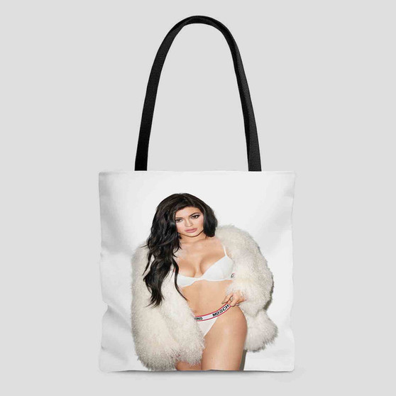 Kylie Jenner Quality Best Custom Tote Bag AOP With Cotton Handle