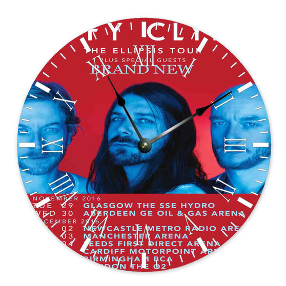 Biffy Clyro Tour Dates 2017 Custom Wall Clock Wooden Round Non-ticking